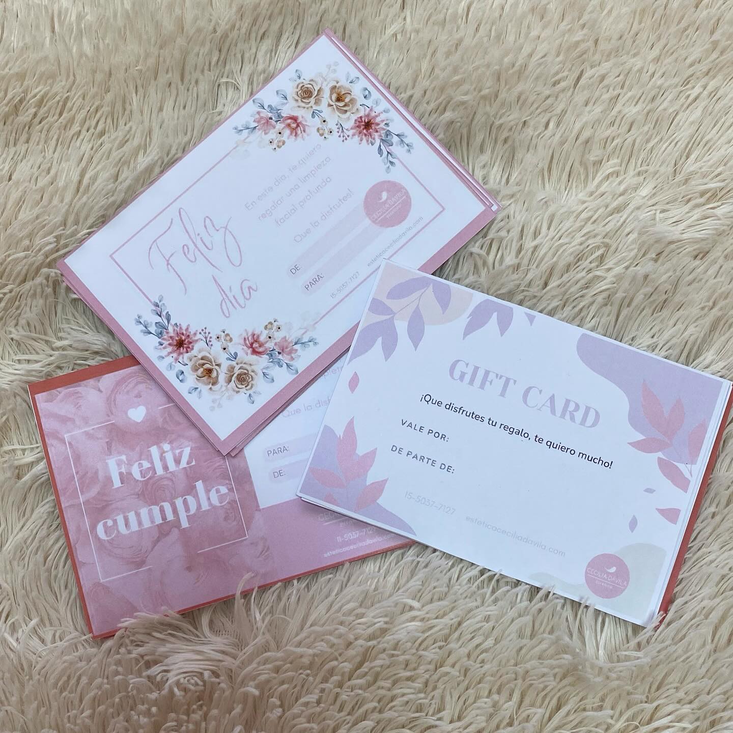 Las gift cards impresas de Cecilia Dávila